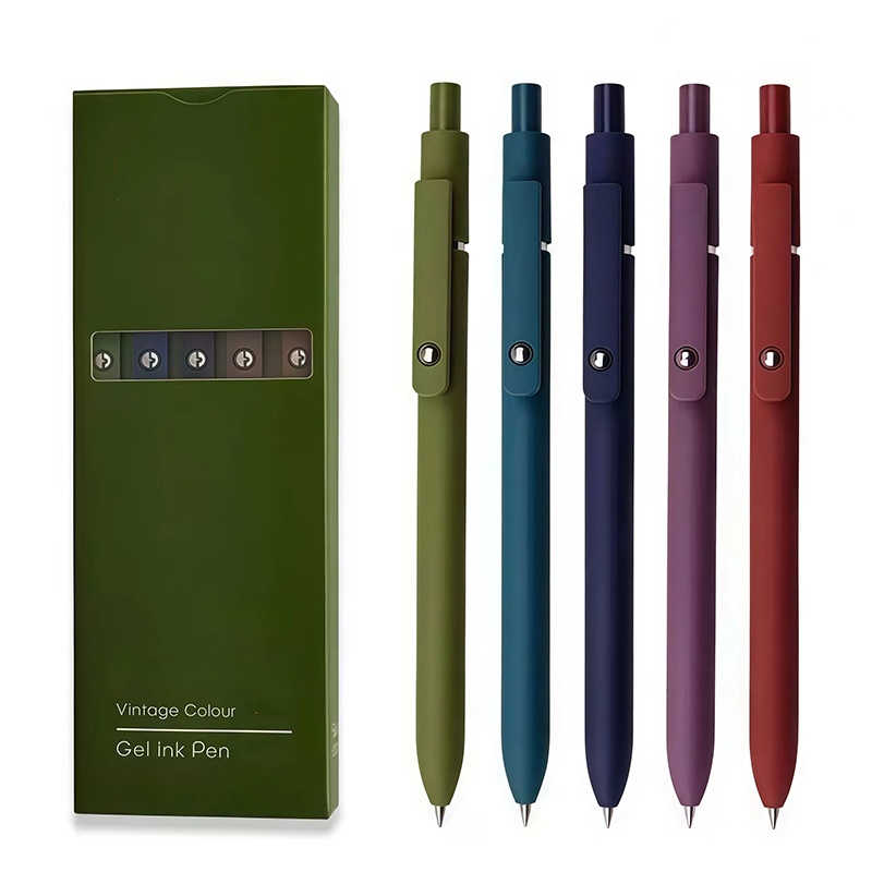 Coloured Gel Set - 5 adet/takım Morandi renkli jel kalemler