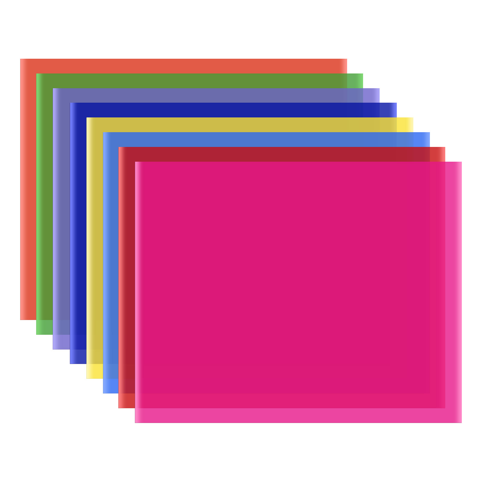 Coloured Gel Set - 8 Renk/set PET Şeffaf Jel Aydınlatma