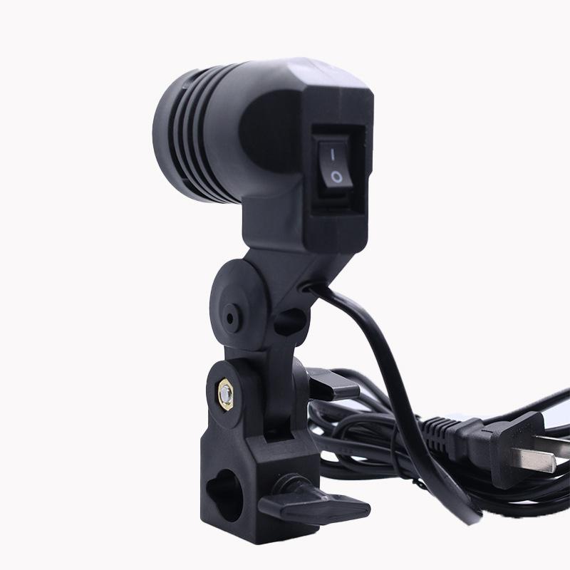 Photography Lighting Tool - Siyah 1.8M Kablo Kablosu E27 Soket