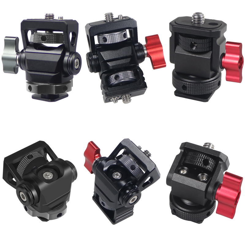 Photography Video Lighting Kit With Adjustable Tripod Stand - Mini Monitör Montaj Tutucu Tripod Kafası
