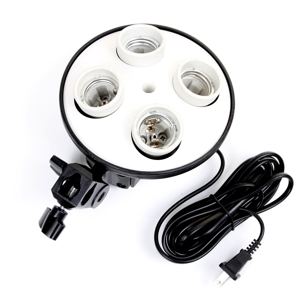 Photography Lighting Kits - E27 taban dört lamba tutucu ampul