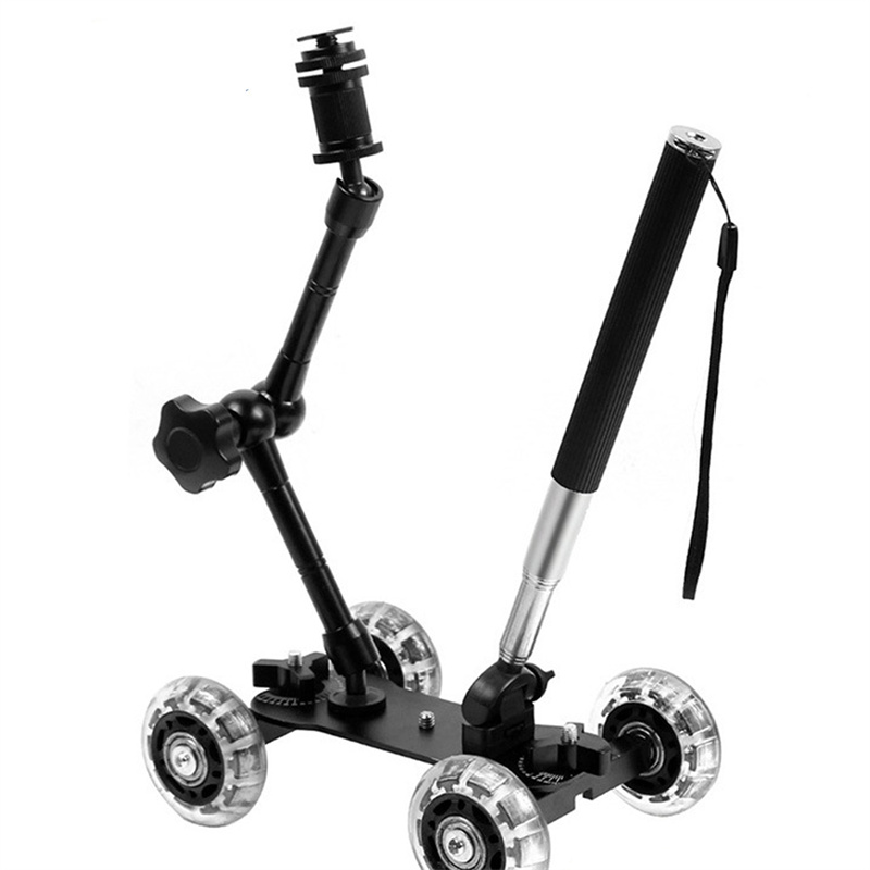 Photography Lighting Tool - Mobil haddeleme sürgülü Dolly sabitleyici patenci