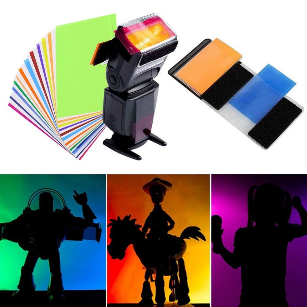 Photography Lighting Kits - 12 Renkli Kamera Flaş Jelleri Aydınlatma