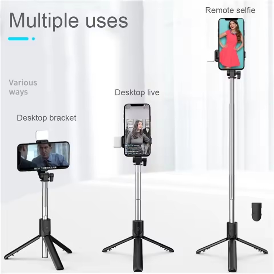 Kablosuz Bluetooth Selfie Çubu - Photography Video Lighting Kit With Adjustable Tripod Stand incelemesi ve fiyatı