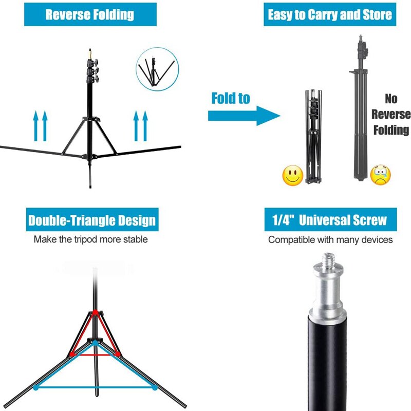 NAGNAHZ 78 ''fotoğraf aydınlat - Photography Video Lighting Kit With Adjustable Tripod Stand incelemesi ve fiyatı