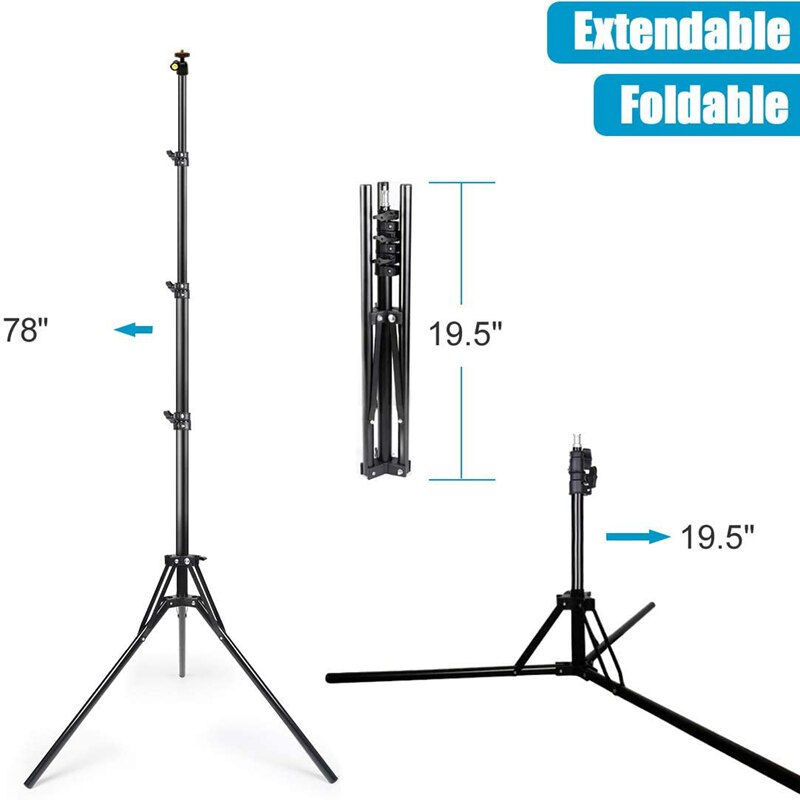 NAGNAHZ 78 ''fotoğraf aydınlat - Photography Video Lighting Kit With Adjustable Tripod Stand incelemesi ve fiyatı