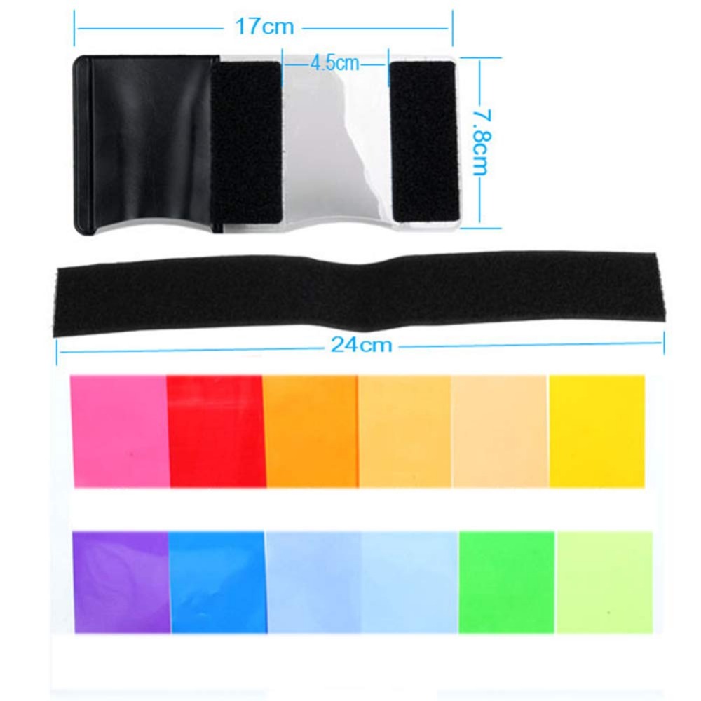 12 Renkli Kamera Flaş Jelleri  - Photography Lighting Kits incelemesi ve fiyatı